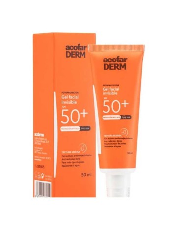 ACOFARDERM SPF 50+ GEL FACIAL INVISIBLE 50 ML PROTECTOR SOLAR