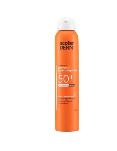 ACOFARDERM SPF 50+ SPRAY SOLAR TRANSPARENTE  200 ML