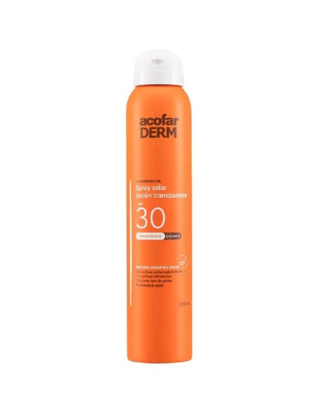 ACOFARDERM SPF 30 SPRAY SOLAR TRANSPARENTE 200 ML FOTOPROTECTOR