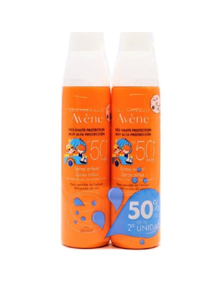 AVENE SPRAY NIÑOS SPF 50+ DUPLO 200ML+200ML FOTOPROTECTOR
