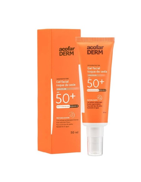 ACOFARDERM GEL FACIAL TOQUE DE SEDA COLOR SPF 50+ 50 ML