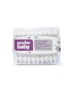 BASTONCILLOS OÍDO DE SEGURIDAD ACOFARBABY 50 UNIDADES