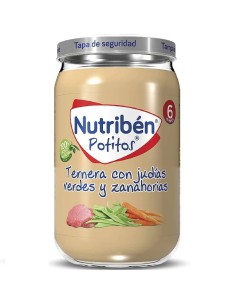 NUTRIBEN POTITO TERNERA CON JUDIAS VERDES Y ZANAHORIAS 235G +6MESES
