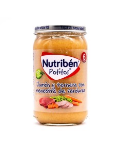 NUTRIBEN POTITO JAMON Y TERNERA CON MENESTRA DE VERDURAS 235G +6MESES