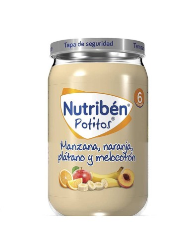 NUTRIBEN POTITO MANZANA NARANJA PLATANO Y MELOCOTON 235G +4MESES