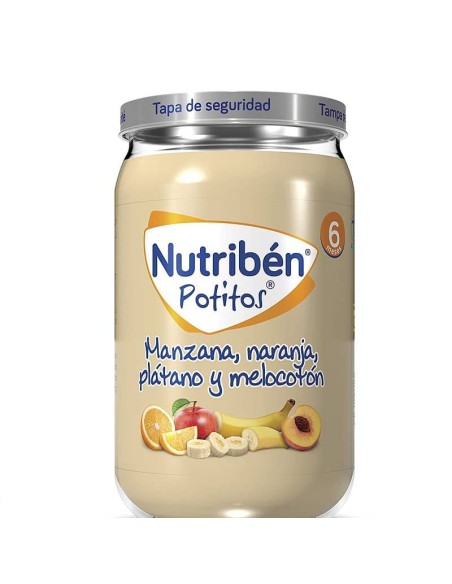 NUTRIBEN POTITO MANZANA NARANJA PLATANO Y MELOCOTON 235G +4MESES