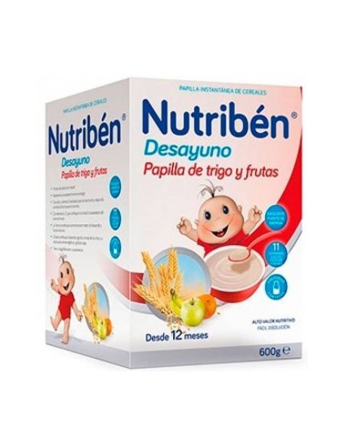 NUTRIBEN DESAYUNO PAPILLA DE TRIGO CON FRUTA 600 G +12MESES