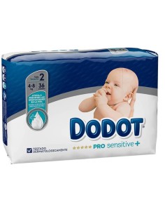 PAÑAL INFANTIL DODOT PRO SENSITIVE TALLA 2 36 UDS