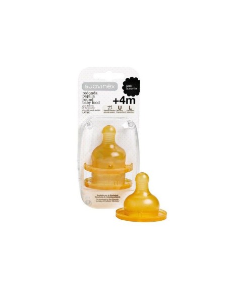 TETINA LATEX BOCA ANCHA SUAVINEX PAPILLA 2 U