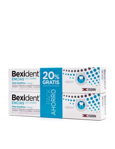 BEXIDENT ENCIAS 2X125 ML PACK PASTA DENTÍFRICA CON TRICLOSÁN