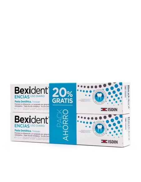 BEXIDENT ENCIAS 2X125 ML PACK PASTA DENTÍFRICA CON TRICLOSÁN