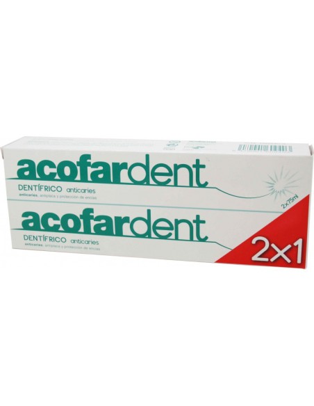 ACOFARDENT ANTICARIES 2X 75ML PASTA DENTÍFRICA USO DIARIO DUPLO