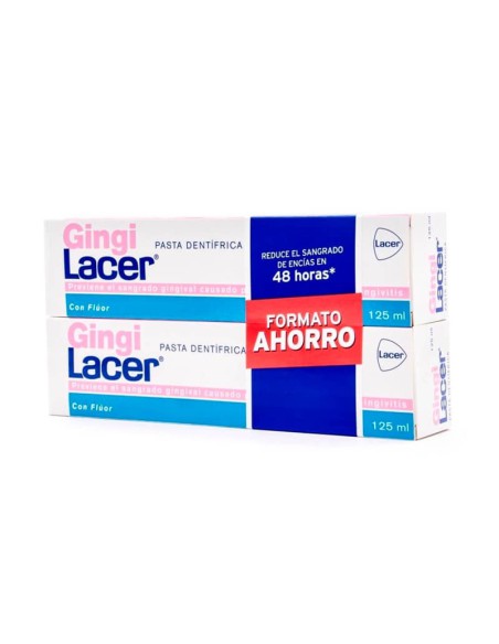 GINGILACER 2X125ML DUPLO PASTA DENTÍFRICA USO DIARIO FORMATO AHORRO