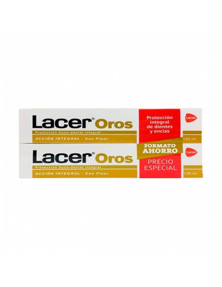 LACER OROS 2X125ML DUPLO FORMATO AHORRO PASTA DENTÍFRICA