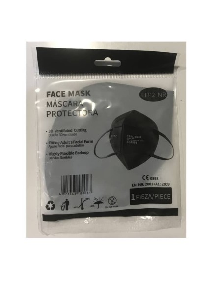 MASCARILLA FFP2 NEGRA ADULTO 0.59? COMPRANDO 50