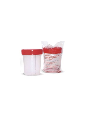 ENVASE CON ESPATULA RECOGIDA MUESTRAS ACOFAR
