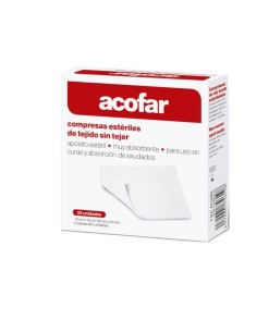 25 GASAS ESTÉRIL ALGODÓN HIDRÓFILO ACOFAR 20 SOBRES 5 UNIDADES