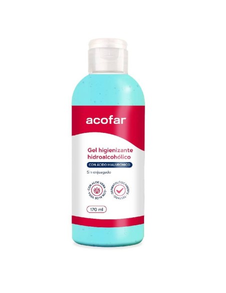 GEL HIGIENIZANTE 170ML HIDROALCOHÓLICO  ACIDO HIALURÓNICO ACOFAR