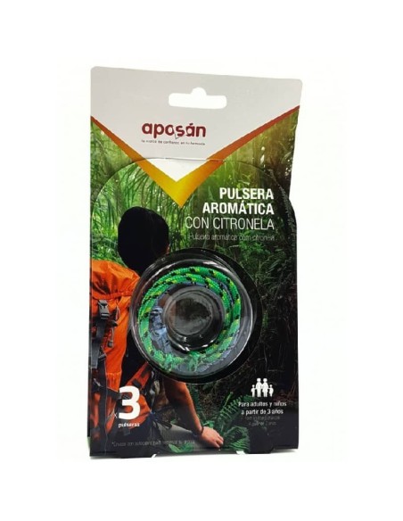 APOSAN PULSERA AROMATICA CITRONELA 3 U
