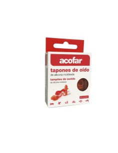 TAPONES DE OIDO DE SILICONA MOLDEADA ACOFAR 6 UNIDADES