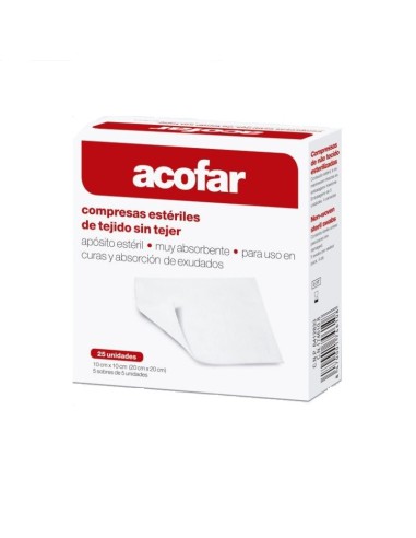 ACOFAR APOSITO ESTERIL TEJIDO SIN TEJER 25 COMPRESAS