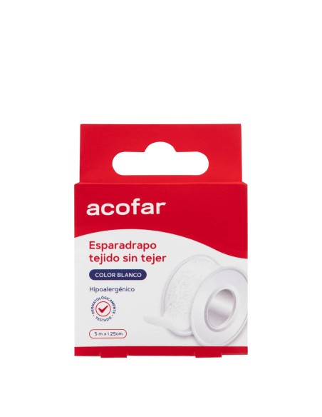ESPARADRAPO ACOFAR TEJIDO SIN TEJER BLANCO 5 M X 1.25 CM