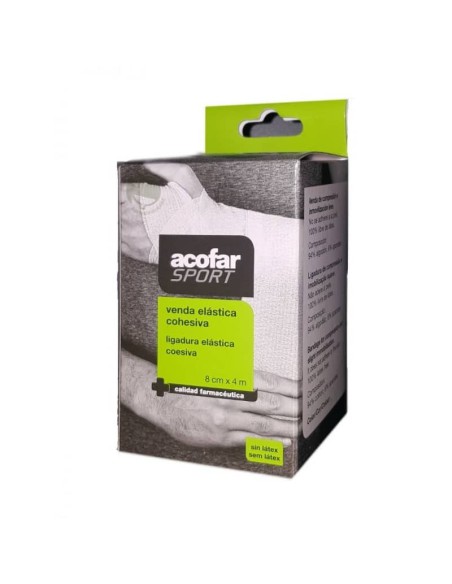 VENDA ELASTICA COHESIVA ACOFARSPORT 1 UNIDAD 4 M x 8 CM