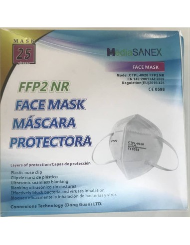 CAJA 50 MASCARILLAS FFP2 ADULTO BLANCA
