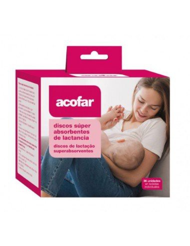 ACOFAR DISCOS SUPER ABSORBENTES DE LACTANCIA 36 UNIDADES