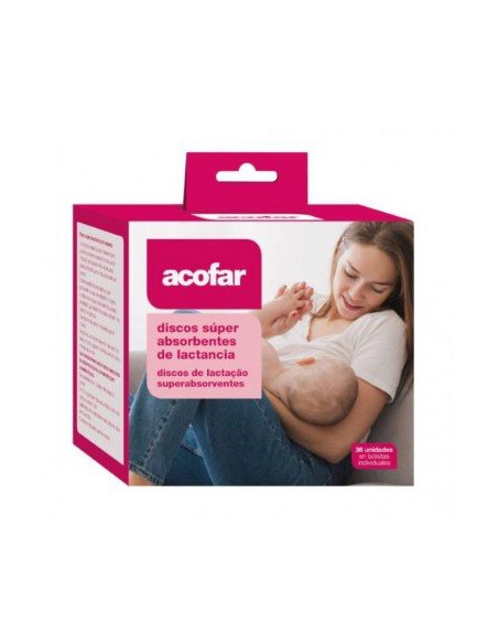 ACOFAR DISCOS SUPER ABSORBENTES DE LACTANCIA 36 UNIDADES